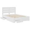 vidaXL Bedframe met lade met hoofdeinde Wit 150 x 200 cm Bewerkt hout