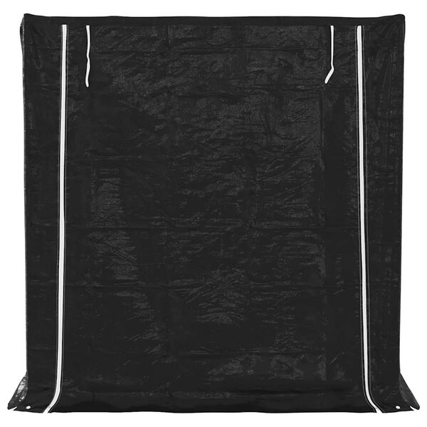 vidaXL Haardhoutrek met regenhoes 200x80x200 cm gegalvaniseerd staal