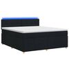 vidaXL Boxspringbed met matras met hoofdeinde Zwart 140 x 190 cm Stof