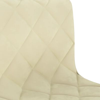 vidaXL Kantoorstoel draaibaar fluweel crèmekleurig