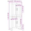vidaXL Hoge kast 69,5x34x180 cm bewerkt hout sonoma eikenkleurig