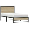 vidaXL Bedframe zonder matras metaal sonoma eikenkleurig 75x190 cm