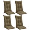 vidaXL Stoelkussens 4 st hoge rug 120x50x7 cm stof gem&ecirc;leerd taupe