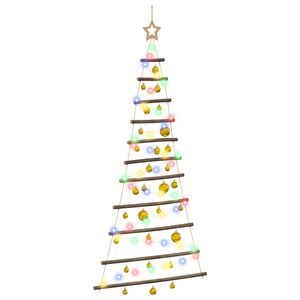 vidaXL Hangende kerstboom met ballen 150 cm 80 LED's Meerkleurig