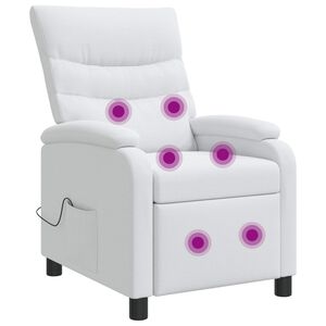vidaXL Massage Recliner Wit Stof