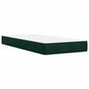 vidaXL Boxspring met matras fluweel donkergroen 90x200 cm