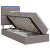 vidaXL LED Opslagbed met Matras Taupe 90 x 200 cm Stof