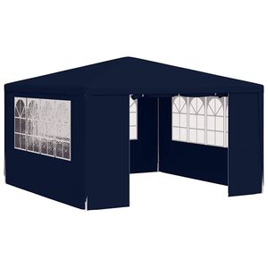 vidaXL Partytent met zijwanden professioneel 90 g/m&sup2; 4x4 m blauw
