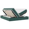 vidaXL Opbergbed met matras Donkergroen 200 x 200 cm Fluweel