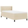 vidaXL Boxspringbed met matras Cr&egrave;me 190 x 90 cm Polyester