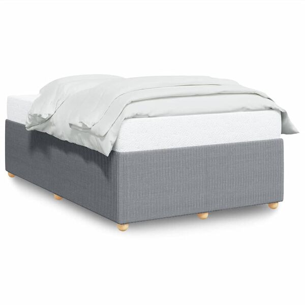 vidaXL Bedframe zonder matras 120x200 cm stof lichtgrijs