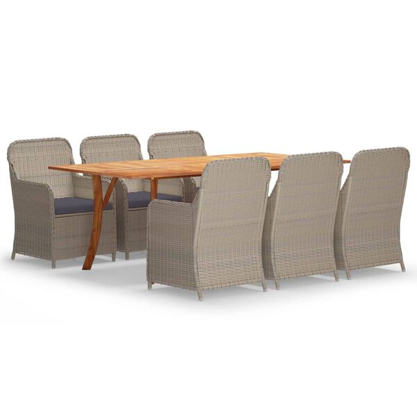 vidaXL 7-delige Tuinset bruin