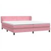 vidaXL Boxspring met matrassen fluweel roze 180x210 cm