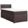 vidaXL Boxspring met matras stof donkerbruin 90x190 cm