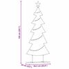 vidaXL Metalen kerstboom met standaard Zwart 150 cm Staal