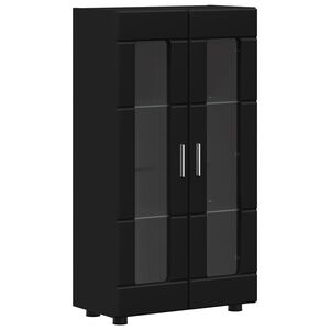 vidaXL Dressoir FLORIN 55,5 x 29 x 100 cm Zwart Bewerkt hout
