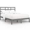 vidaXL Bedframe massief hout grijs 140x200 cm