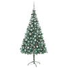 vidaXL Kunstkerstboom met 300 LED Groen 210 cm PVC en Staal