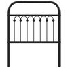 vidaXL Vervangend hoofdbord 75 cm metaal zwart