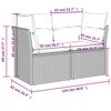 vidaXL | Tuin Sofa | met kussen Grijs 124 x 62 x 69cm poly rattan