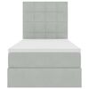 vidaXL Opslag bed met matras Lichtgrijs 100 x 200 cm Fluweel