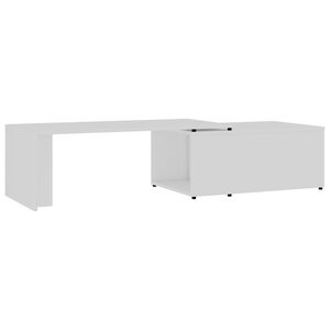 vidaXL Salontafel 150x50x35 cm bewerkt hout wit