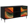 vidaXL Tv-meubel BONN 102 x 33 x 51 cm Zwart eiken Bewerkt hout