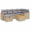 vidaXL Patio Sofa Set 6 st 6-zits Beige en Grijs