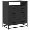 vidaXL Ladekast 70x41x83,5 cm bewerkt hout zwart