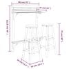 vidaXL 3-delige Balkonbarset massief acaciahout