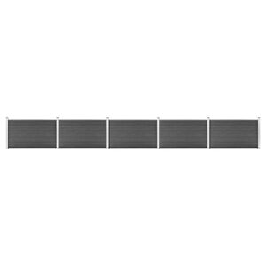 vidaXL Schuttingpanelenset 872x105 cm HKC zwart
