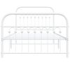 vidaXL Bedframe met hoofd- en voeteneinde metaal wit 100x190 cm