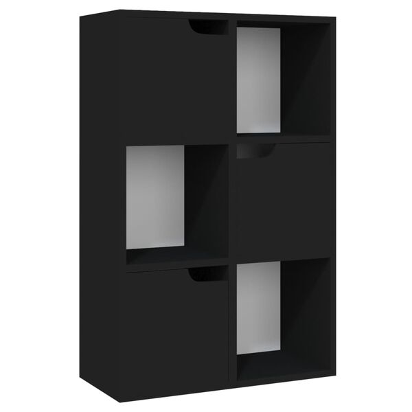 vidaXL Boekenkast 60x27,5x88 cm bewerkt hout zwart