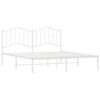 vidaXL Bedframe met hoofdbord metaal wit 183x213 cm