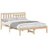 vidaXL Bedframe met hoofdeinde Bruin 140 x 190 cm Massief grenenhout