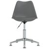 vidaXL Eetkamerstoel draaibaar kunstleer grijs