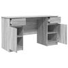 vidaXL Bureau met lade Grijs sonoma 140 x 49 x 76 cm Bewerkt hout