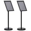 vidaXL Posterstandaards 2 st Zwart 32.7 x 24 x 108 cm Aluminium