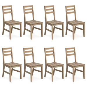 vidaXL Eetkamerstoelen 8 st massief acaciahout