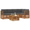 vidaXL Sofa-Sets 6 pcs Natuurlijk en Antraciet Massief Acaciahout