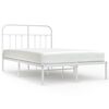 vidaXL Bedframe met hoofdbord metaal wit 120x200 cm