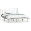 vidaXL Bedframe massief hout wit 150x200 cm