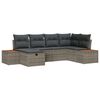vidaXL Tuin Sofa Set Grijs poly rattan