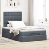 vidaXL Ottoman bed met matrassen 120x190cm fluweel donkergrijs