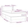 vidaXL Boxspring met matras stof lichtgrijs 100x200 cm