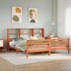 vidaXL Bed met boekenkast zonder matras hout wasbruin 180x200 cm
