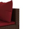 vidaXL 6-delige Loungeset met kussens poly rattan bruin