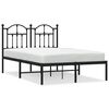 vidaXL Bedframe met hoofdbord metaal zwart 120x200 cm