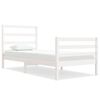 vidaXL Bedframe massief grenenhout wit 90x190 cm