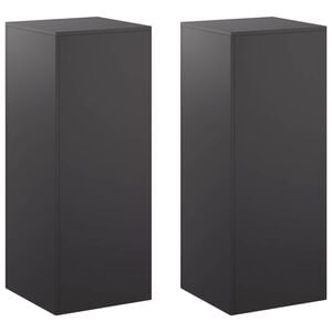 vidaXL Plantenstandaard 2 pcs Zwart 40 x 40 x 100 cm Staal